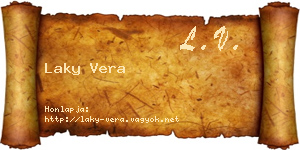 Laky Vera névjegykártya